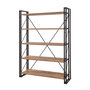 Hanah Home Cosmo Fix Estantería Industrial Pino Atlántico y Negro